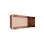 Balneo WALL-BOX ONE falba süllyeszthető rozsdamentes acél polc 49x20 cm méretben, réz kerettel