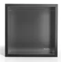 Balneo WALL-BOX ONE süllyesztett inox polc 30x30x10 cm méretben, peremmel, matt gun metál kivitelben