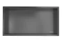 Balneo WALL-BOX ONE süllyesztett inox polc 60x30x10 cm méretben, peremmel, gun metal kivitelben