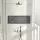 Balneo WALL-BOX ONE süllyesztett inox fali polc peremmel, 90x30x7 cm gun metal színben