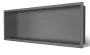 Balneo WALL-BOX ONE süllyesztett inox fali polc peremmel, 90x30x7 cm gun metal színben