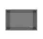 Balneo WALL-BOX ONE süllyesztett inox polc 30x20x10 cm méretben, peremmel, gun metal kivitelben