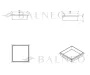 Balneo WALL-BOX keret nélküli süllyesztett fali polc 30x30x10 cm méretben, arany kivitelben