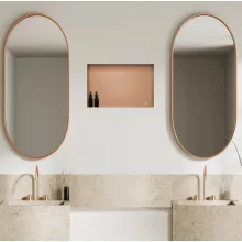 Balneo WALL-BOX keret nélküli süllyesztett fali polc 60x30x10 cm méretben, elegáns réz kivitelben