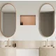 Balneo WALL-BOX keret nélküli süllyesztett fali polc 60x30x10 cm méretben, elegáns réz kivitelben