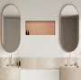Balneo WALL-BOX keret nélküli süllyesztett fali polc 90x30x10 cm méretben, elegáns réz kivitelben
