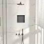 Balneo WALL-BOX keret nélküli süllyesztett fali polc 30x30x10 cm méretben, gun metal kivitelben