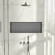 Balneo WALL-BOX keret nélküli süllyesztett fali polc 90x30x10 cm méretben, gun metal kivitelben