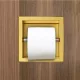 Balneo WALL-BOX PAPER falba süllyeszthető WC-papír tartó arany kivitelben, elegáns fürdőszobai kiegészítő
