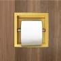 Balneo WALL-BOX PAPER falba süllyeszthető WC-papír tartó arany kivitelben, elegáns fürdőszobai kiegészítő