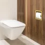 Balneo WALL-BOX PAPER falba süllyeszthető WC-papír tartó arany kivitelben, elegáns fürdőszobai kiegészítő