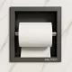 Balneo Wall-Box falba süllyeszthető 18 cm-es WC-papír tartó gun metal kivitelben, praktikus fürdőszobai kiegészítő