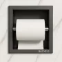 Balneo Wall-Box falba süllyeszthető 18 cm-es WC-papír tartó gun metal kivitelben, praktikus fürdőszobai kiegészítő