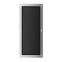 Balneo Wall Box S falba süllyeszthető Inox WC kefe tároló doboz push-open nyitással, balos/ matt fekete üveg B0401020504-01