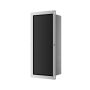 Balneo Wall Box S falba süllyeszthető Inox WC kefe tároló doboz push-open nyitással, balos/ matt fekete üveg B0401020504-01