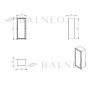 Balneo Wall Box S falba süllyeszthető Inox WC kefe tároló doboz push-open nyitással, balos/ matt fekete üveg B0401020504-01