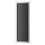 Balneo Wall Box L falba süllyeszthető Inox WC kefe tároló doboz push-open nyitással, balos/ matt fekete üveg B0401020505-02