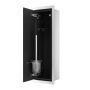 Balneo Wall Box L falba süllyeszthető Inox WC kefe tároló doboz push-open nyitással, balos/ matt fekete üveg B0401020505-02