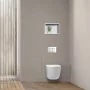 Balneo Wall Box S falba süllyeszthető WC kefe tároló doboz csempézhető előlappal és push-open nyitással
