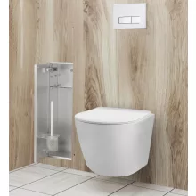 Balneo Wall Box L falba süllyeszthető WC kefe tároló doboz csempézhető előlappal és push-open nyitással