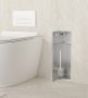Balneo Wall Box L falba süllyeszthető Inox WC kefe tároló doboz push-open nyitással, balos/csempézhető B0401060105-02