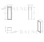 Balneo Wall Box L falba süllyeszthető WC kefe tároló doboz csempézhető előlappal és push-open nyitással