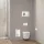 Balneo Wall Box S falba süllyeszthető WC kefe tároló doboz fehér üveg előlappal és push-open nyitással