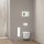 Balneo Wall Box L falba süllyeszthető Inox WC kefe tároló doboz push-open nyitással, balos/ fehér üveg B0401070505-02