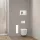 Balneo Wall Box L falba süllyeszthető WC kefe tároló doboz fehér üveg előlappal és push-open nyitással