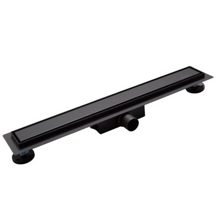 Balneo Duplex NEXT Black  kétoldalas lineáris lefolyó 50 cm csempézhető, matt fekete BLK50N