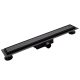 Balneo Duplex NEXT Black  kétoldalas lineáris lefolyó 50 cm csempézhető, matt fekete BLK50N