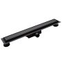 Balneo Duplex NEXT Black  kétoldalas lineáris lefolyó 50 cm csempézhető, matt fekete BLK50N