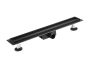 Balneo Duplex NEXT Black  kétoldalas lineáris lefolyó 50 cm csempézhető, matt fekete BLK50N