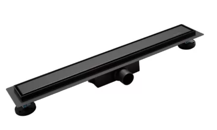Balneo Duplex Next Black kétoldalas lineáris padlólefolyó 70 cm csempézhető, matt fekete BLK70N – BAL-BLK70N