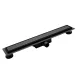 Balneo Duplex Next Black kétoldalas lineáris padlólefolyó 70 cm csempézhető, matt fekete BLK70N – BAL-BLK70N