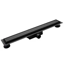 Balneo Duplex NEXT Black kétoldalas lineáris lefolyó 90 cm csempézhető, matt fekete BLK90N – BAL-BLK90N