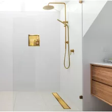 Balneo Duplex NEXT Black kétoldalas lineáris lefolyó 60 cm csempézhető, arany BR-60N – BAL-BR60N