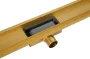 Balneo Duplex NEXT Black kétoldalas lineáris lefolyó 60 cm csempézhető, arany BR-60N – BAL-BR60N