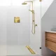Balneo Duplex NEXT Gold kétoldalas lineáris lefolyó 70 cm csempézhető, arany BR-70N – BAL-BR70N