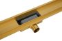 Balneo Duplex NEXT Gold kétoldalas lineáris lefolyó 80 cm csempézhető, arany BR-80N