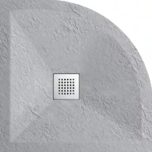 Balneo Stone 90x90 cm kompozit zuhanytálca csúszgátló felülettel világos matt szürke kivitelben
