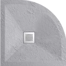 Balneo Stone Tray 80x80 cm kompozit zuhanytálca csúszgátló felülettel világos matt szürke kivitelben
