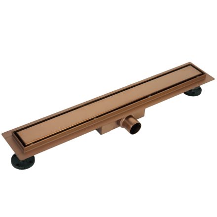 Balneo Duplex NEXT kétoldalas lineáris lefolyó 60 cm csempézhető, réz CO-60N