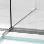 Balneo vágható inox lejtést beállító léc üveghez 120 cm, balos/króm D0101010202-1 