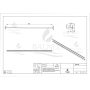 Balneo vágható inox lejtést beállító léc üveghez 120 cm, balos/króm D0101010202-1 