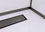 Balneo vágható inox lejtést beállító léc 120 cm, jobbos/matt fekete D0101020110-1