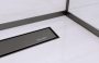 Balneo vágható inox lejtést beállító léc 120 cm, balos/matt fekete D0101020210-1