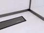 Balneo vágható lejtést beállító elülső padlóra 130 cm, matt fekete D0101020310-1 – BAL-D01010203101