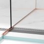 Balneo vágható lejtést beállító léc üveghez 170 cm, balos/réz D0101040202-2 