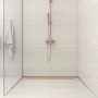 Balneo Edge Strip vágható inox lejtést beállító léc  120 cm, balos/réz D0101040210-1